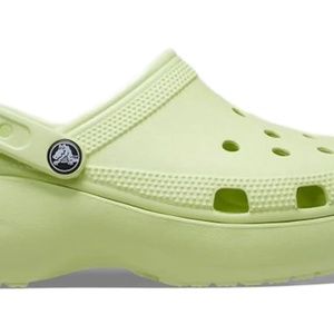 LIKE NEW - Crocs Classic Platform Clogs in Celery (Women's, Size 7)